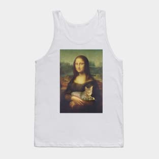 Mona Lisa with a cat Tank Top